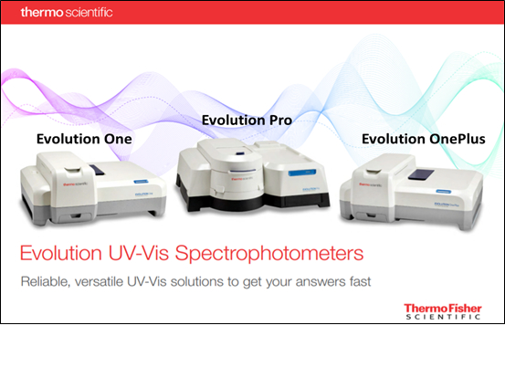 新世代Thermo Scientific Evolution系列紫外可見分光譜儀(UVVIS)隆重上市!